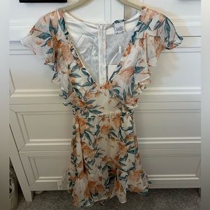 Selfie Leslie Floral Ruffle Mini Dress